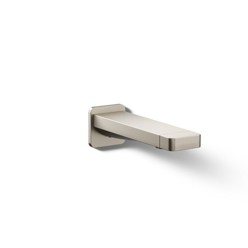 Parallel Wall Mounted Tub Spout Trim, Vibrant Brushed Nickel