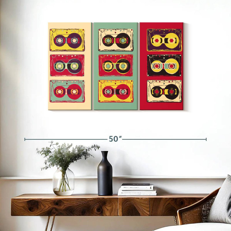 Abarca Retro Tapes, 24" H x 38" W