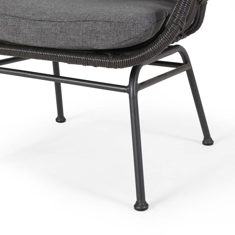 Fauteuil d'appoint basique, Grey Cushion/Black Frame