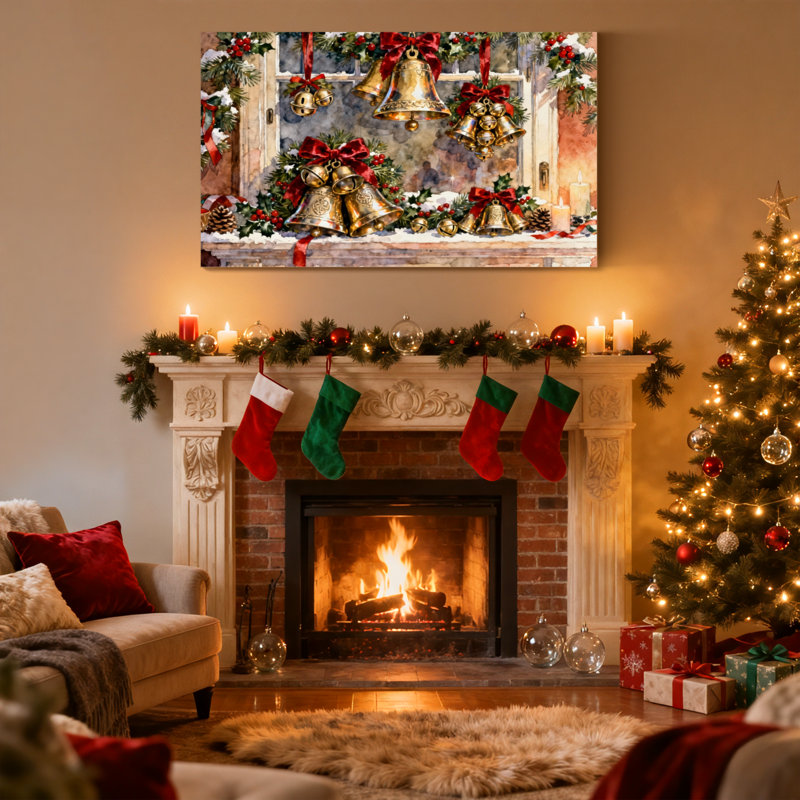 Ensemble de 3 impressions sur toile de Noël, H 12 po x l 18 po