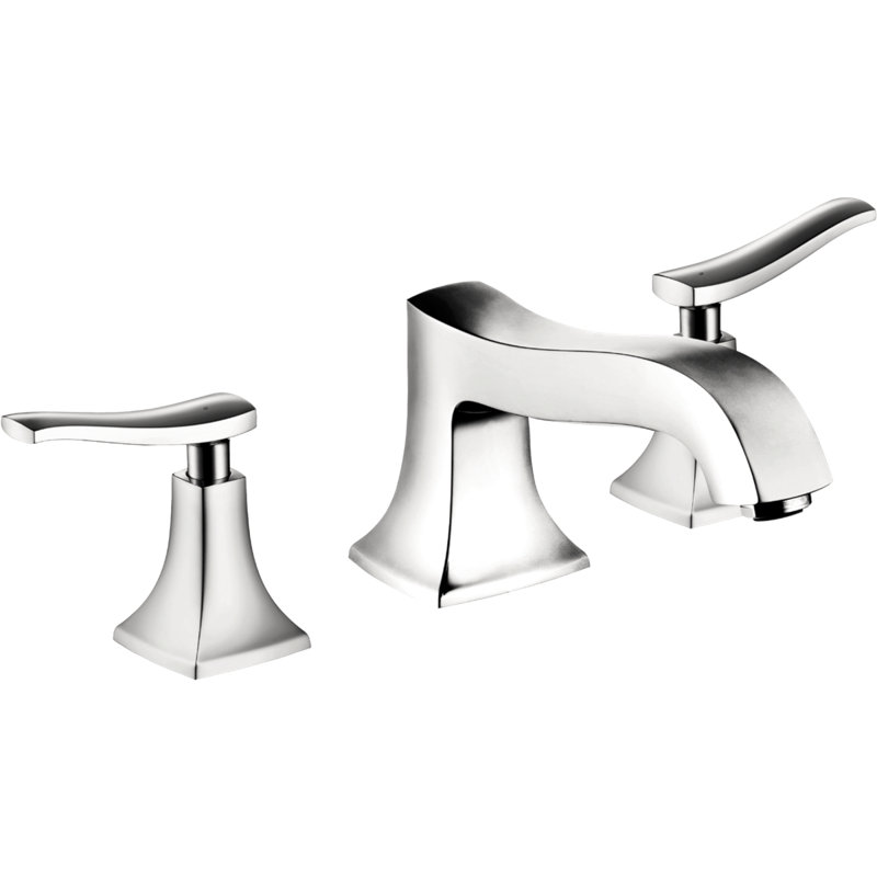 Metris C Double Handle Deck Mounted Roman Tub Faucet Trim, Rubbed Bronze