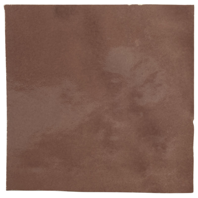 Virello 4x4 Glossy Ceramic Wall Tile, Chestnut Brown