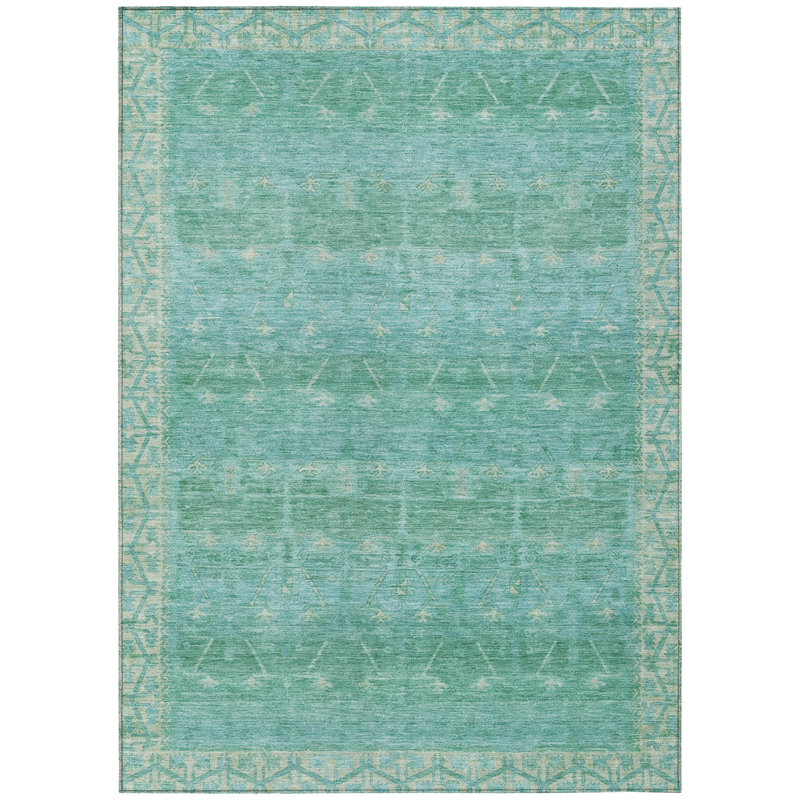 Machine Washable Indoor/Outdoor Chantille ACN2725 Global Rug, Aloe, 9' x 12'