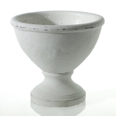 S Round Fluted Scalloped Footed Planter Pot Compote