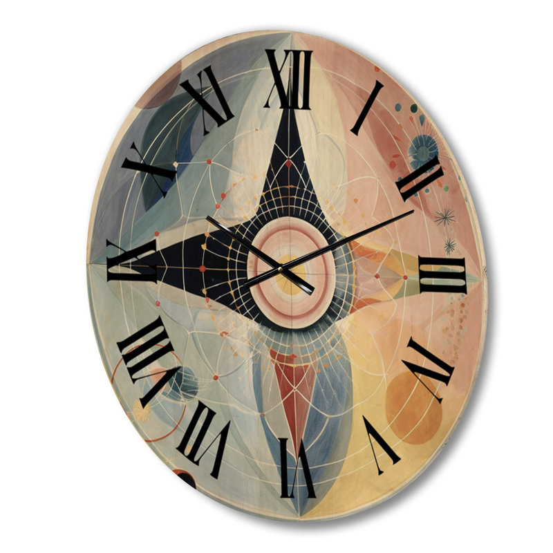 Horloge murale en bois massif Saliba, Grand