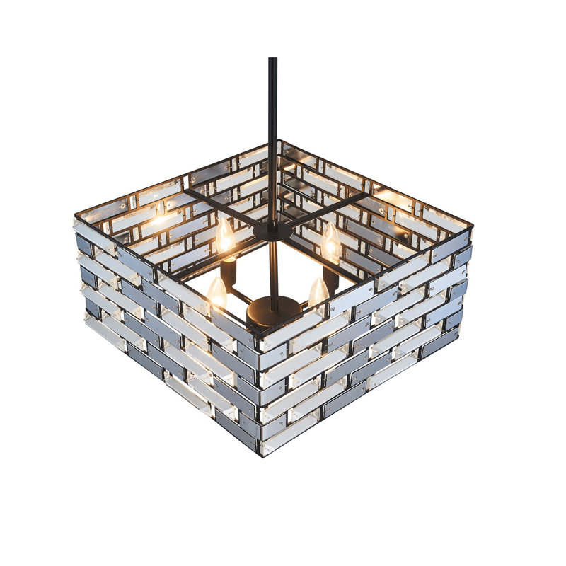 Luminaire suspendu carré 4 lumières Majorca
