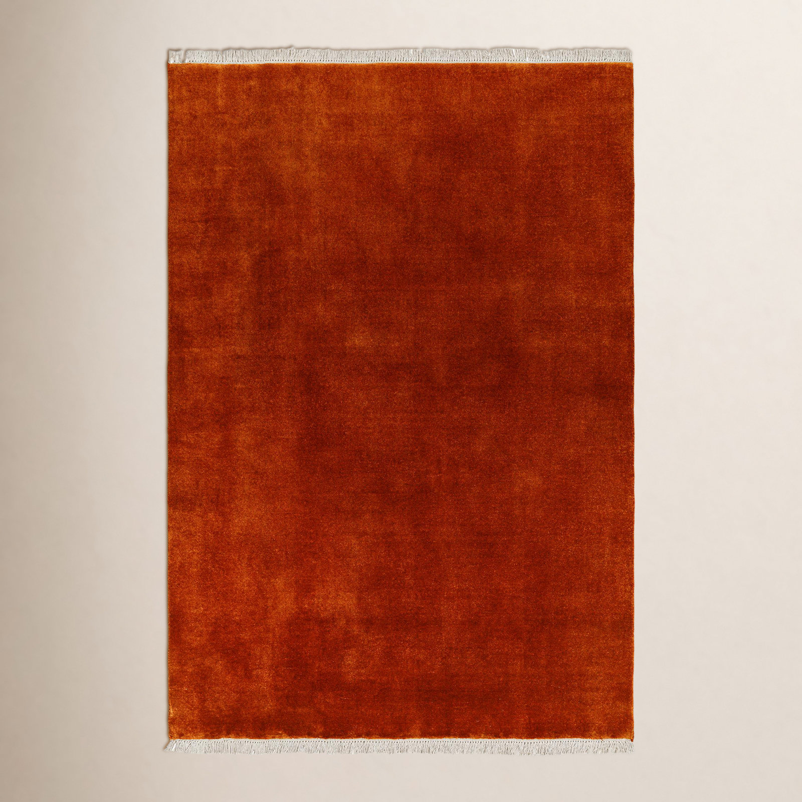 Clio Hand-Woven Red Wool Rug, Square 8'