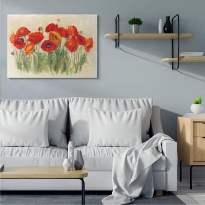 " Poppy Florals Meadow Grass " by Carol Rowan