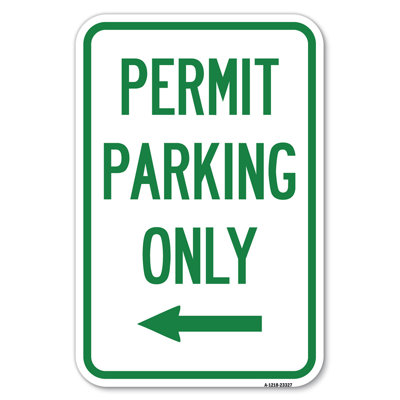 Permit Parking Only (With Left Arrow)/23327