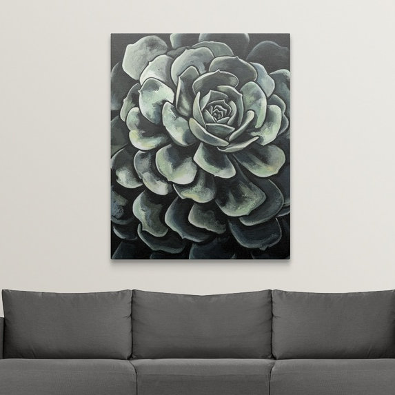 « ii » megan meagher, reproduction d’art Lunar Succulent, H 48 po x l 38 po x P 1,5 po, Toile