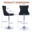 360°Swivel Bar Stools with Sliver Base-245266679