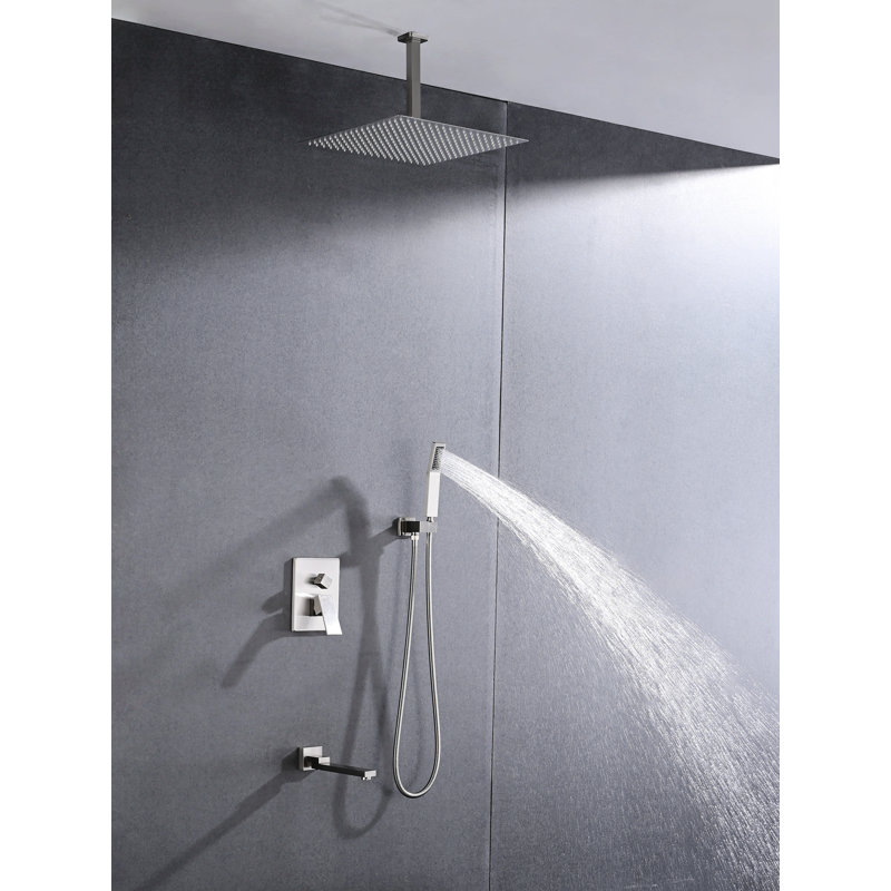Thermostatic Complete Shower System, Brushed Nickel