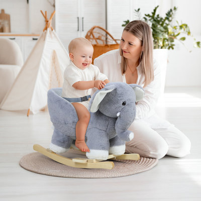 Elephant Plush Rocker With Sweet Music