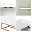120CM Modern 4-Door Sideboard With Gold Metal Legs, Handle-Free Push-To-Open Buffet Cabinet With Raised Top Edge-1734196450