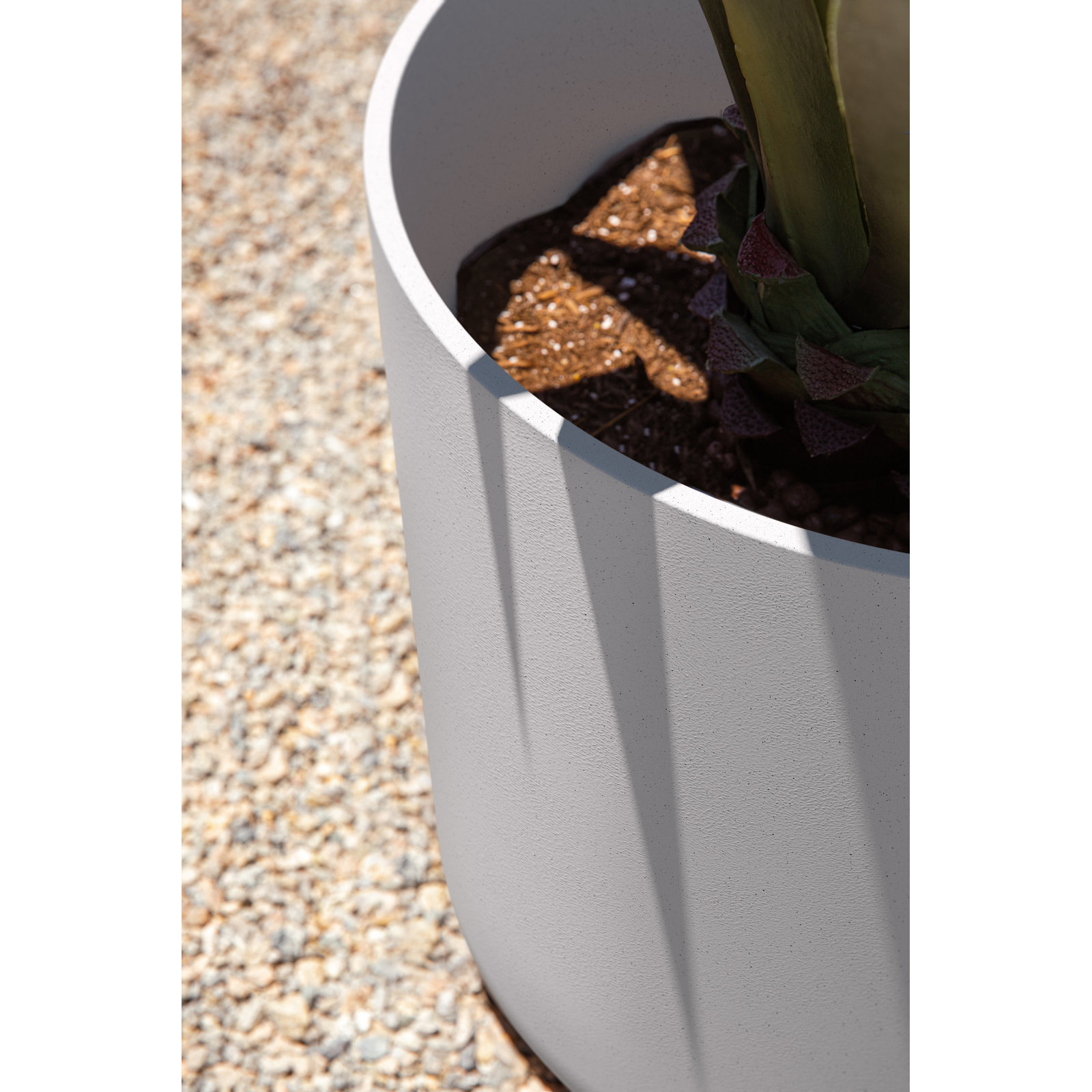 Mason Series Kona Planter, 2, 19.75" H x 18.5" W x 18.5" D, White