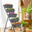 5-Tier Raised Garden Bed 47FT Vertical Elevated Planter Box with Drainage Holes Removable Tray