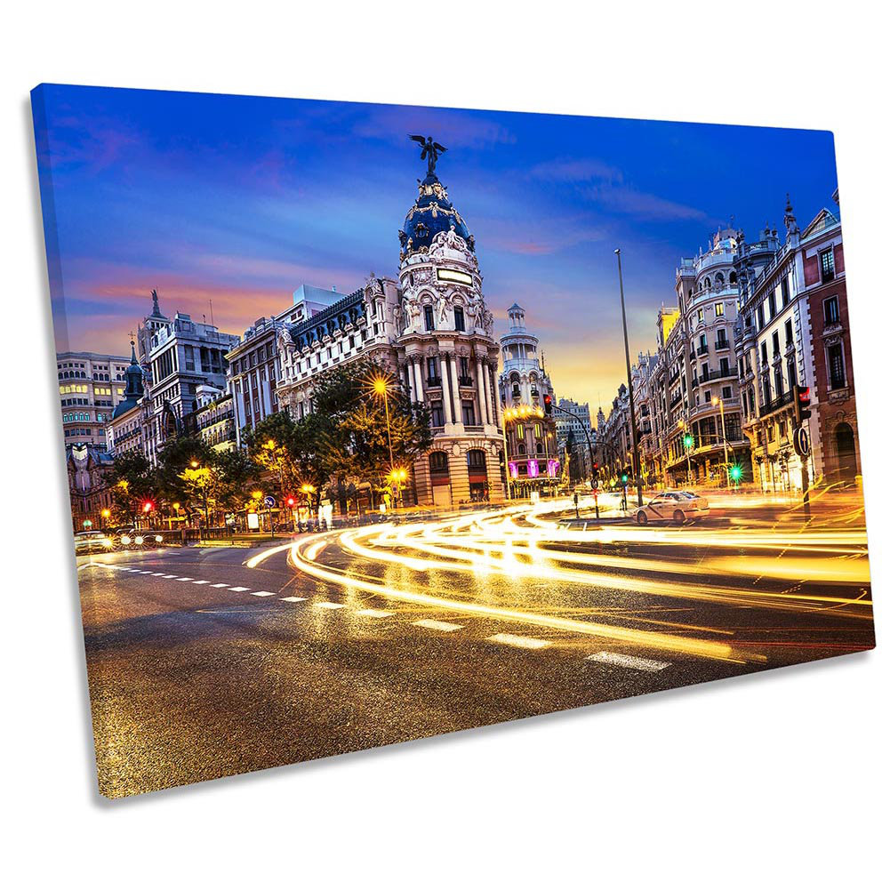 Madrid Spain Cityscape Picture CANVAS WALL ART Print