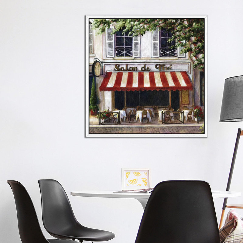 Cafe II by Malenda Trick - Gallery-Wrapped Canvas Giclée on Canvas, 93.98 cm H x 93.98 cm W, White Floater Framed
