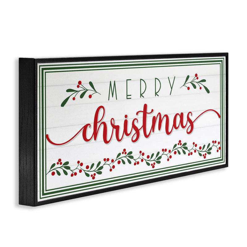Art de la giclée festive de Noël par GE Design, Giclée encadrée noir minuit, H 10 po x l 24 po