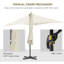 Azwa 245cm Cantilever Parasol