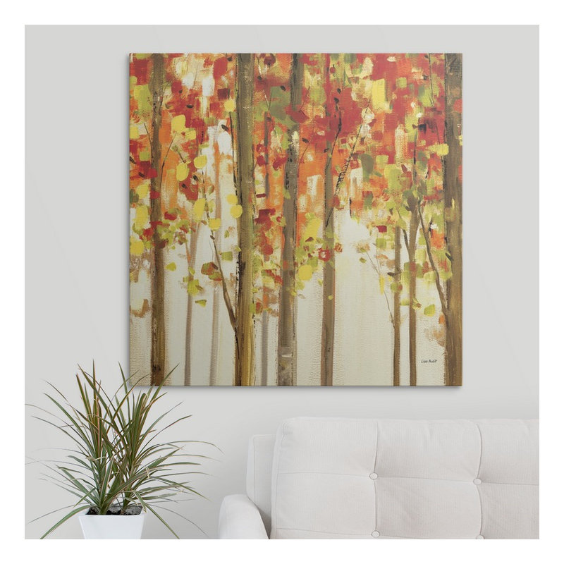 Autumn Forest Study " Autumn Forest Study II " by Lisa Audit, 30" H x 30" W x 1.5" D, Canvas