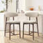 Upholstered Counter Stool with Solid Wood Frame-458618683