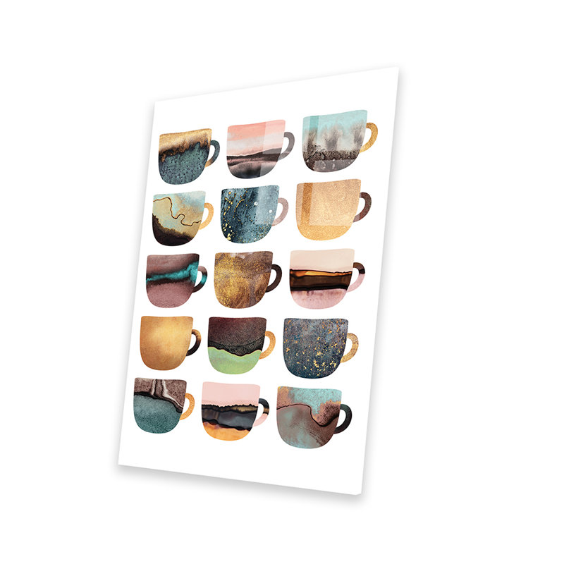 «Earthy Coffee Cups» par Elisabeth Fredriksson - impression non encadrée, H 24 po x l 16 po x P 0,25 po