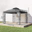 Parasol d'extérieur 10 pi x 10 pi, gris foncé