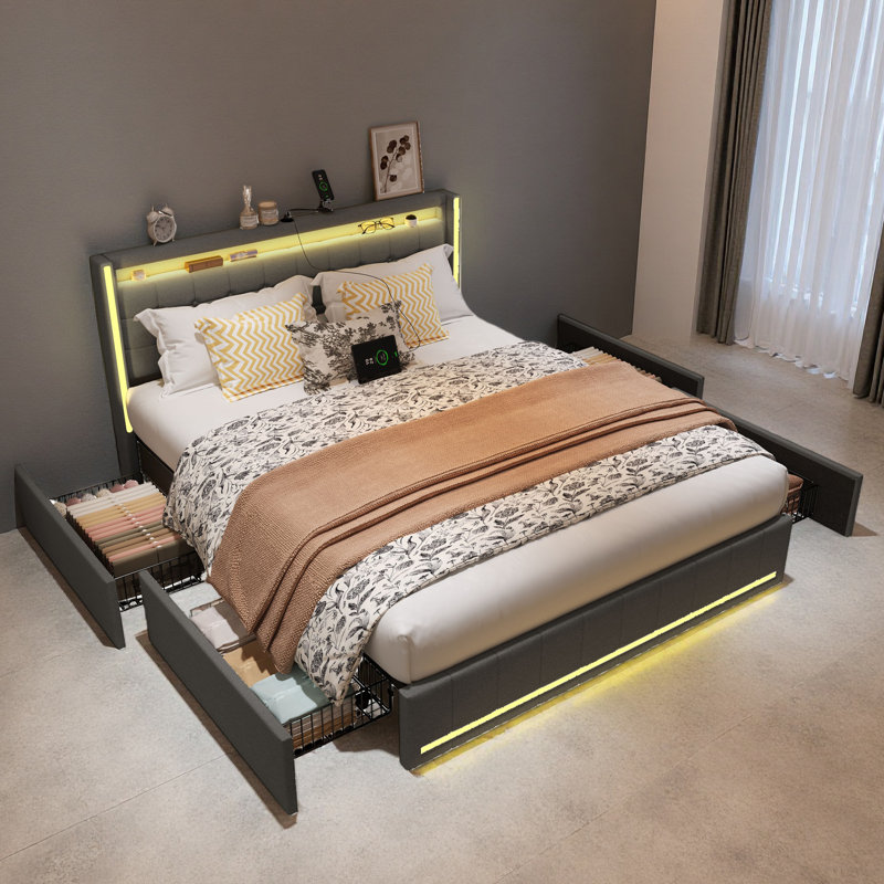 Bed, Grey, 160×200