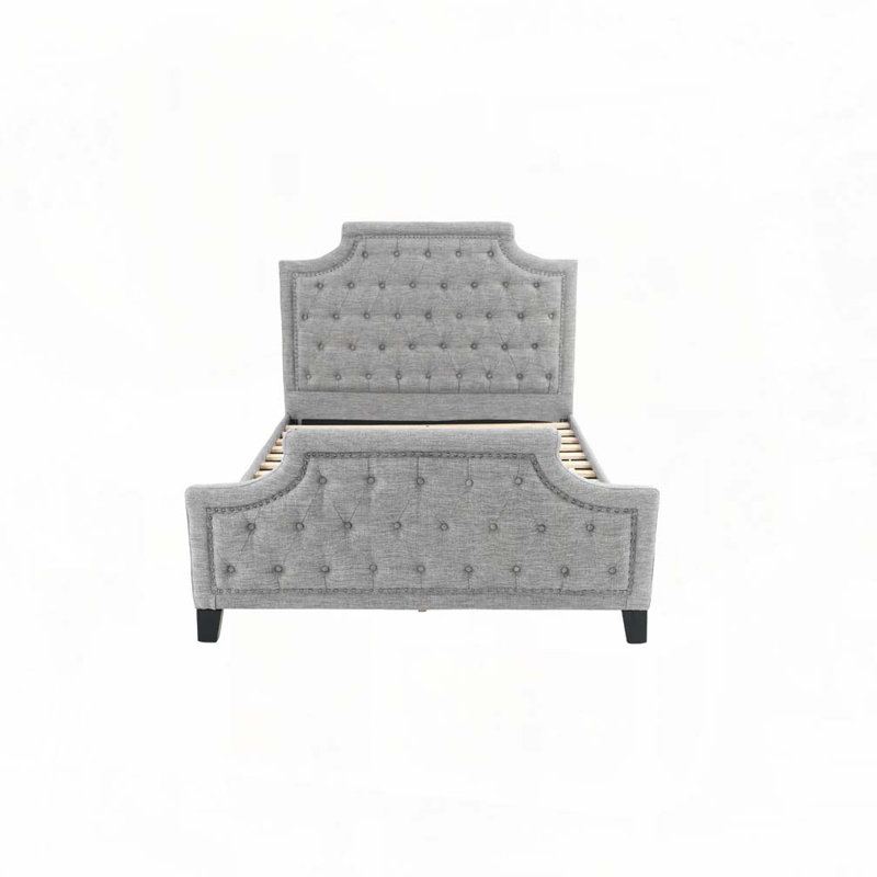 Upholstered Bed wth 37"Tall Headboard