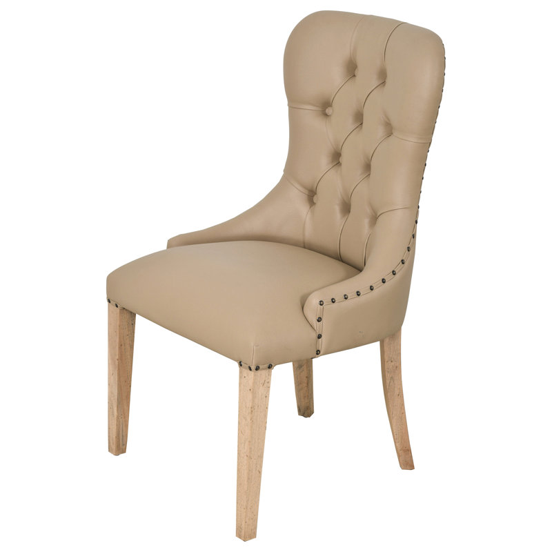 Chaise de salle à manger en similicuir Beachampton Farmhouse Work Shop