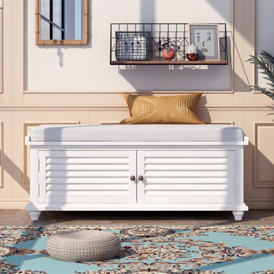 Fetterman Polyester Blend Upholstered Storage Bench