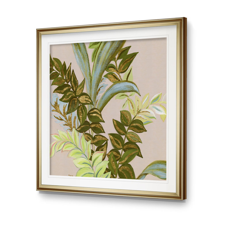 Rainforest II ', peinture, H 17,5 po x l 17,5 po x P 1,5 po, Cadre noir