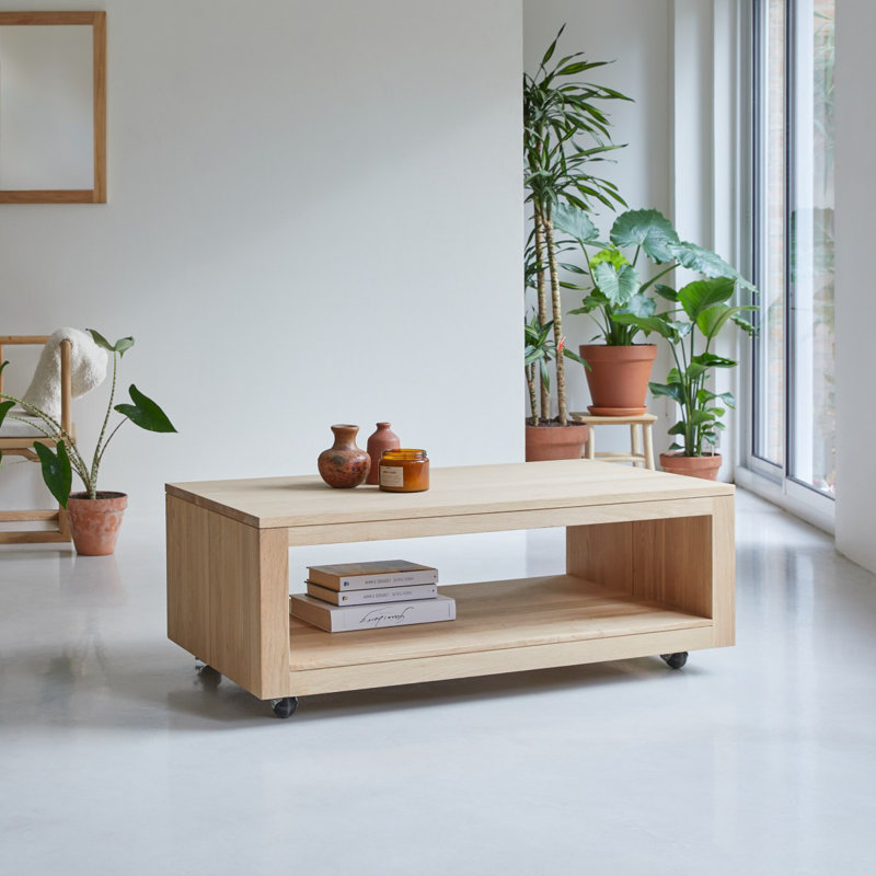 Anoa Solid Wood Single Coffee Table, 15.75" H x 43.31" L x 23.62" W