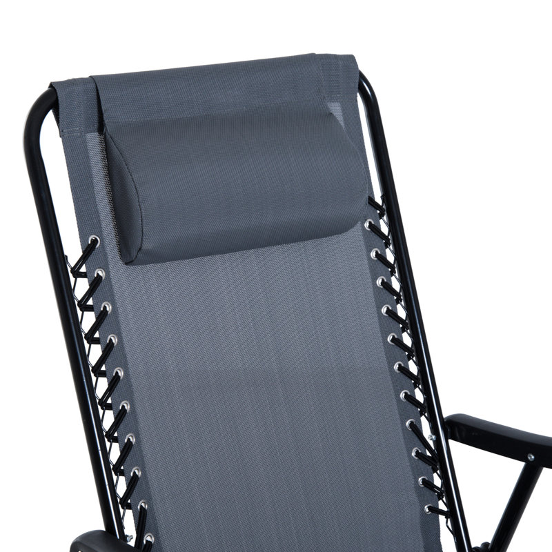 Chaise berçante grise pour patio, table pliante 3 pièces avec café en verre pour la cour, terrasse extérieure et cour trempée