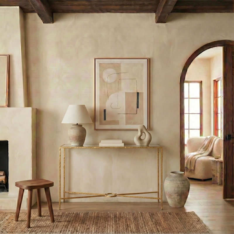 Console Markley, Laiton / blanc