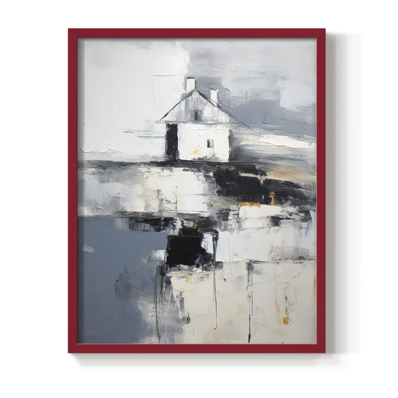 «NAUTICAL Series», reproduction encadrée en bois massif, H 11 po x l 9 po, Rouge
