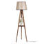 Lampe sur pied en bois de style scandinave, finition brune, hauteur 63,0 pouces | Tablette en bois 17,0 po x 17,0 po, culot E27 de 40 W maximum | Peinture électrostatique séchée au four, interrupteur marche / arrêt, parfait pour le salon et la chambre à coucher-30507184-30507182