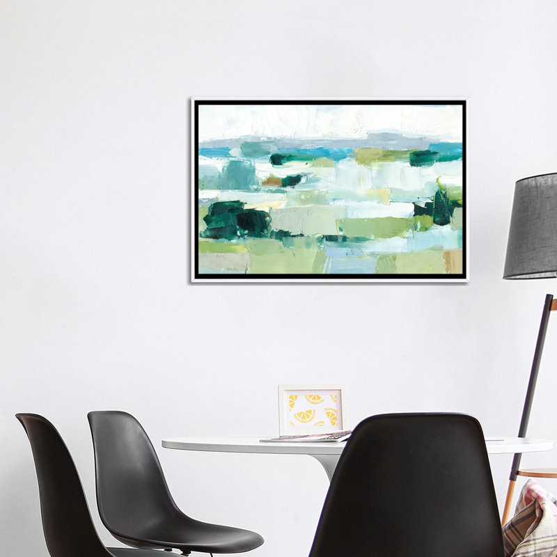 « Cool Summer II » par Ethan Harper, reproduction d’art, H 26 po x l 40 po x 1,5 po, Toile blanche encadrée, Pas de tapis