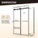 Belizzi 52" W x 76" H By Pass Frameless Exposed RollerShower Enclosure with Clear Glass