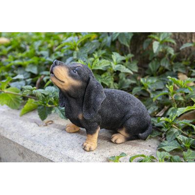 Howling Dachshund Puppy Statue