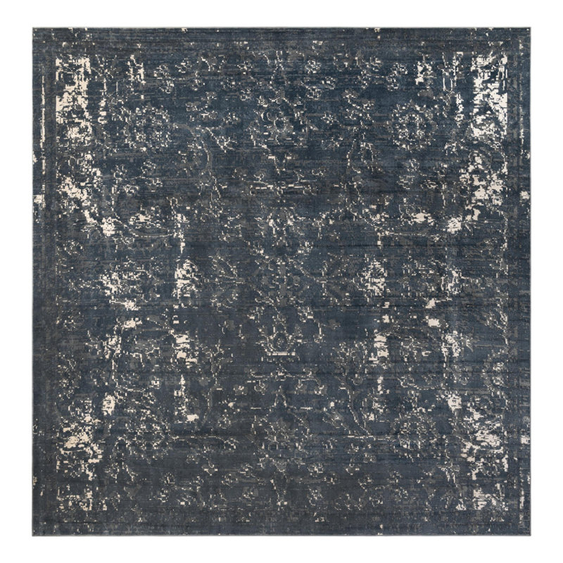 Charters Towers Oriental Blue Area Rug, Square 13'1"