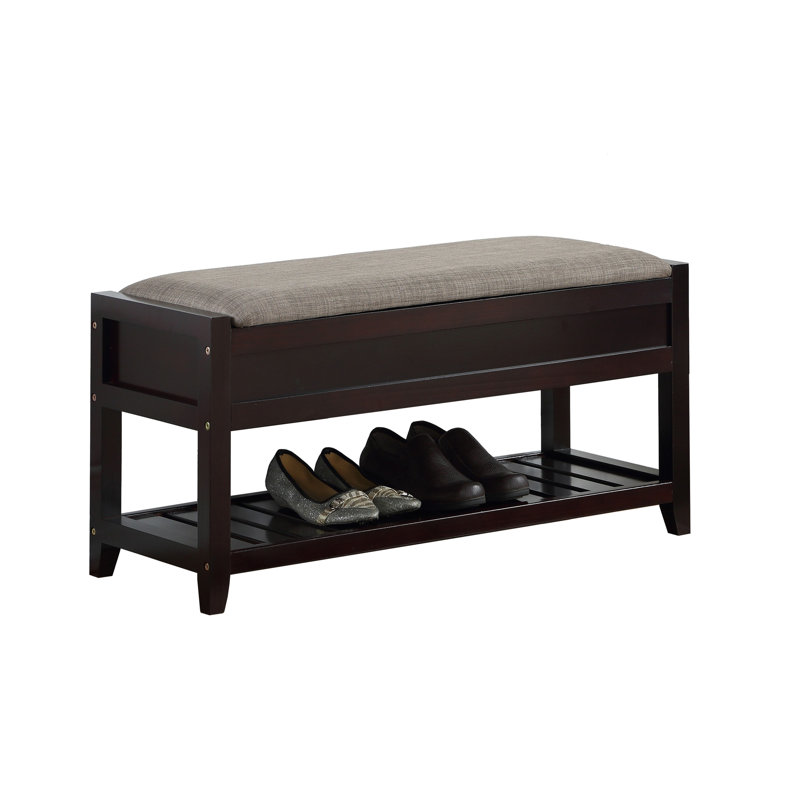 Banc avec rangement pour chaussures Rouen, Espresso
