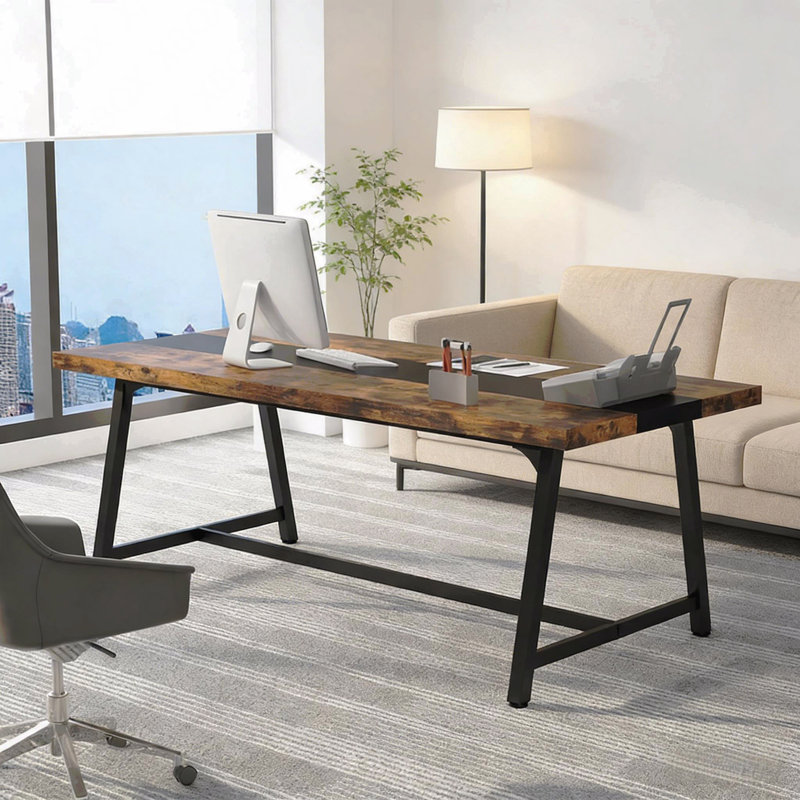 Executive Desk,Meeting Table,Dining Table,Home Office Table, Brown