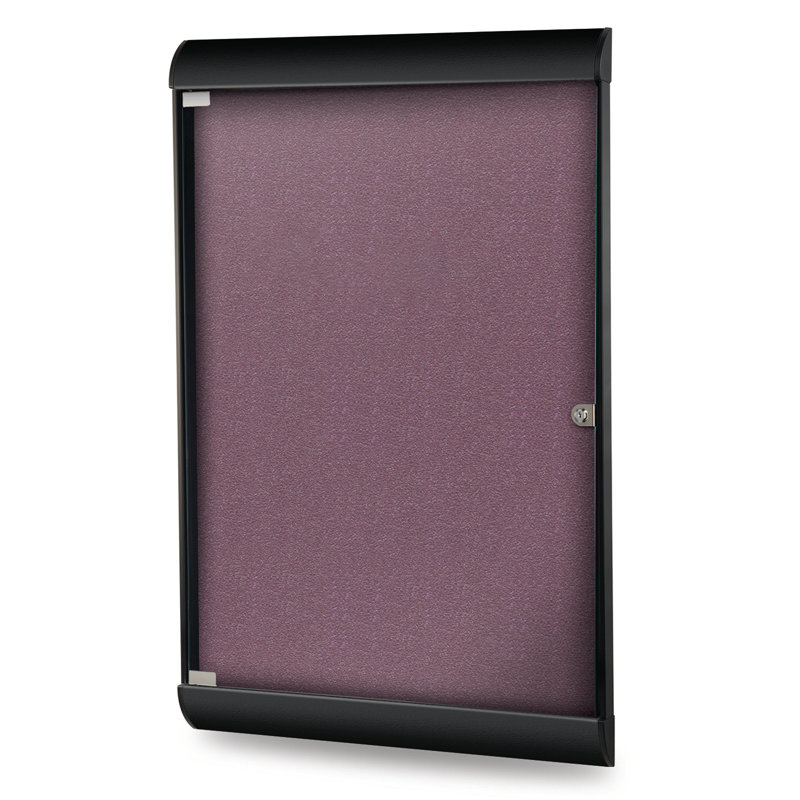 Tableau d'affichage magnétique Silhouette, Vinyle bleu marine, Noir aluminium