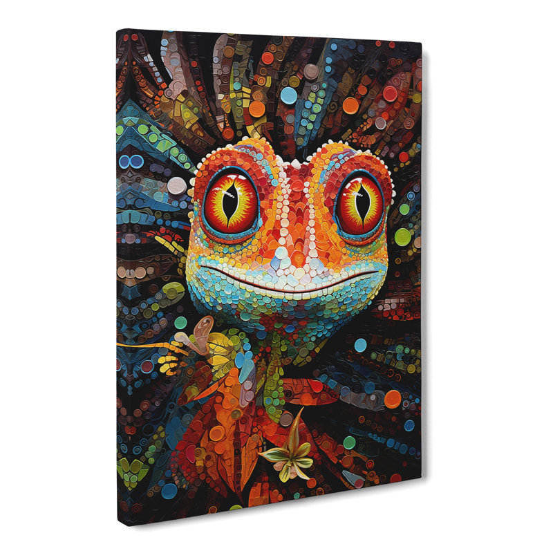 Gecko Orphism - Wrapped Canvas, 60cm H x 40cm W x 3cm D