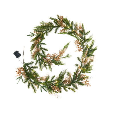 Pre-Lit Berry Mixed Tip Garland