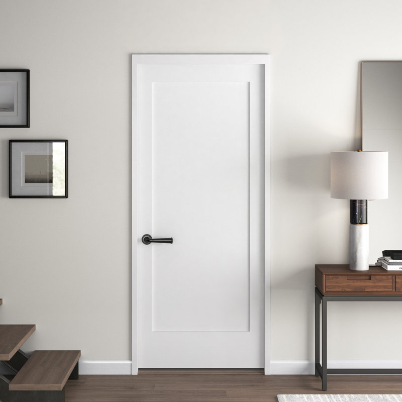 Primed White Solid Wood Interior Shaker Door Slab, 34" x 84"