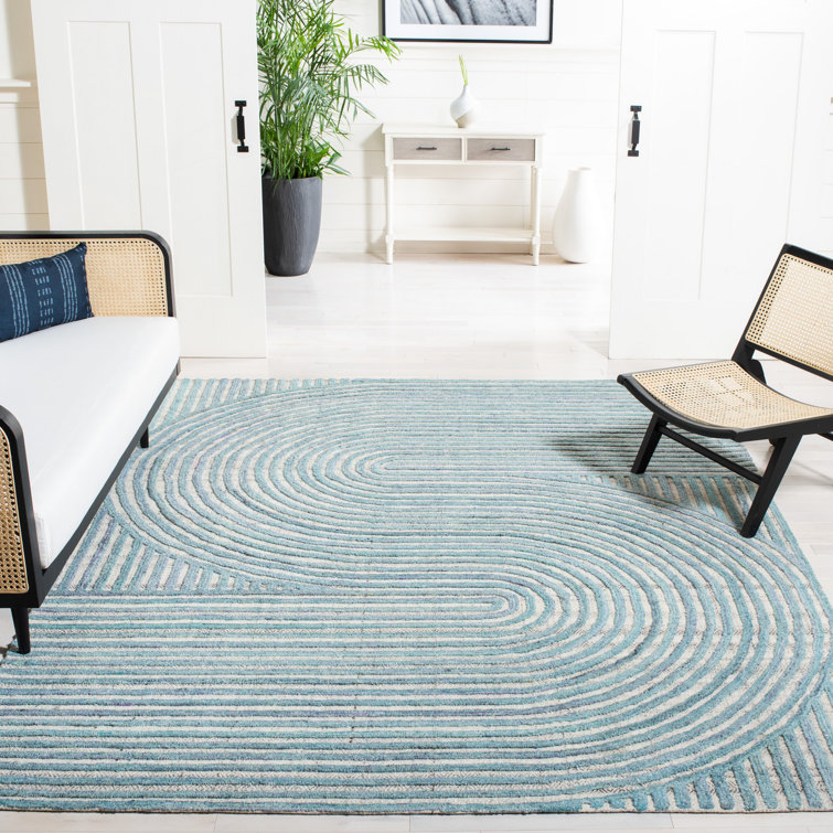Stalvey Hand Tufted Performance Abstract Rug