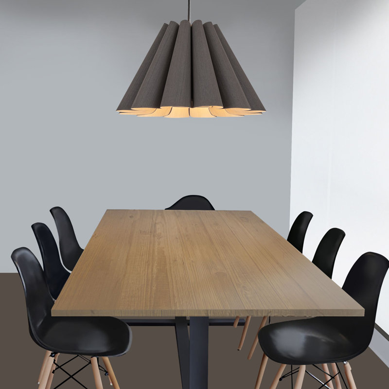 Luminaire suspendu moyen Lora 56, Ébène, H 16,5 po x l 27,5 po x P 27,5 po